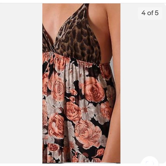 Planet Blue Blu Moon Leopard & Floral maxi dress size 2 - Picture 5 of 10